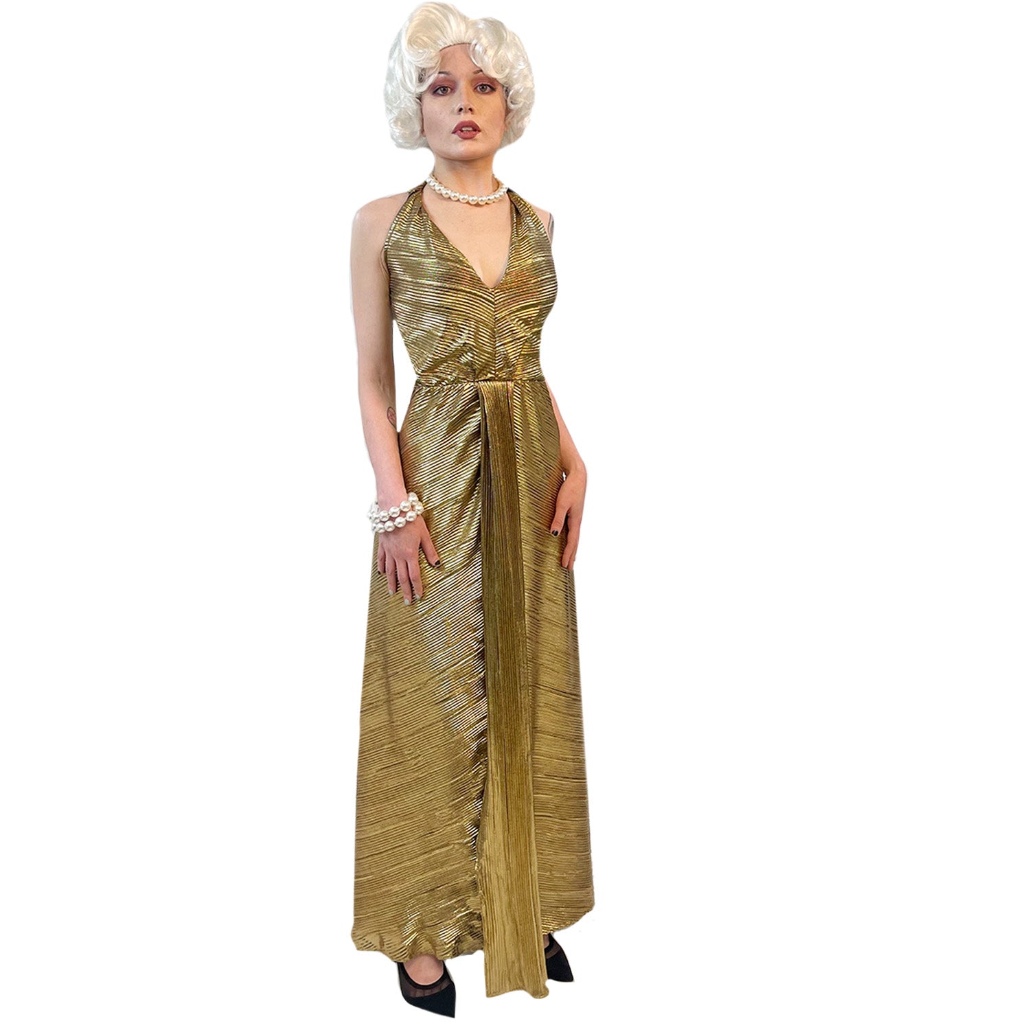 marilyn monroe gold dress